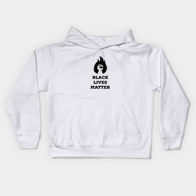 Black Lives Matter Kids Hoodie by crocozen